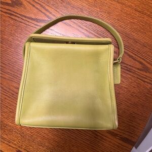 Vintage Kiwi Green Coach 9043 top handle purse